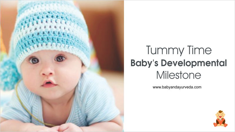 tummy-time-Baby-developmental-milestone-baby-ayurveda